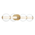 Eurofase 46810-025 Gold Atomo, Vanity, 4lt, 30'', Gold, Clear Glass Image 1
