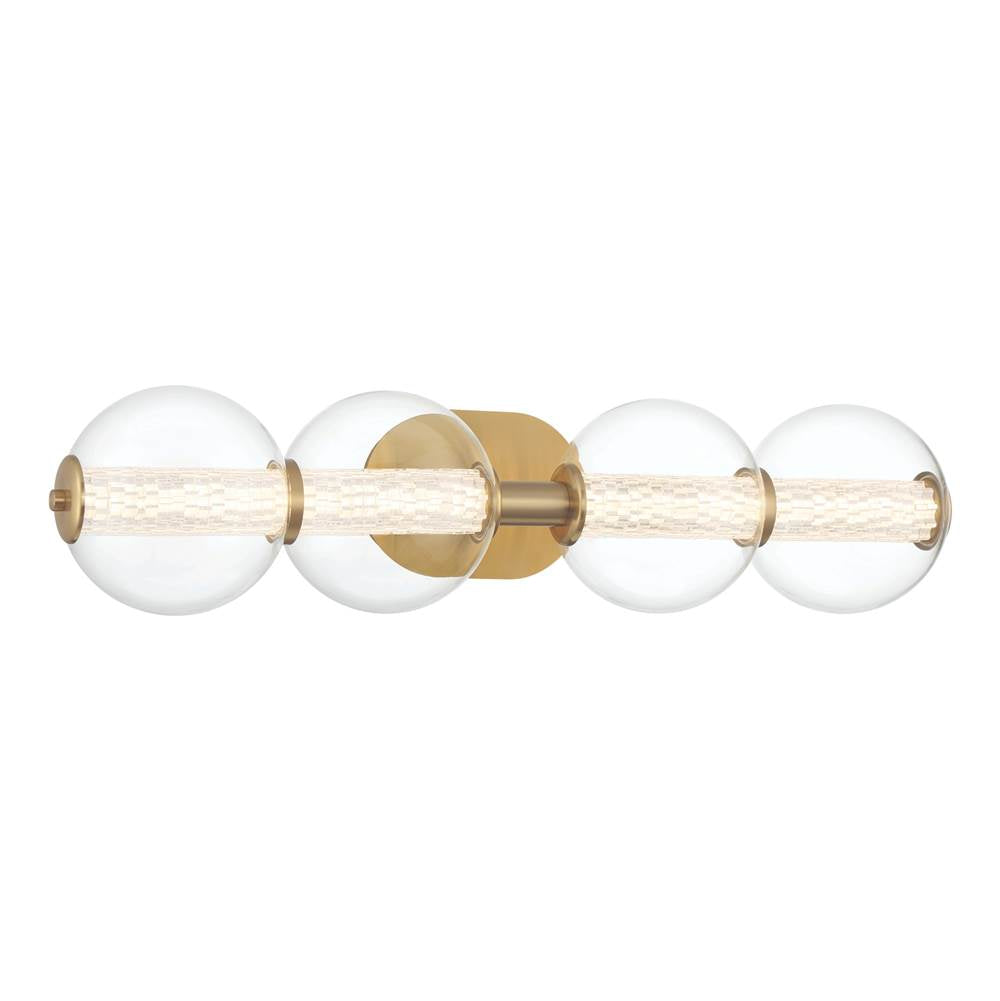 Eurofase 46810-025 Gold Atomo, Vanity, 4lt, 30'', Gold, Clear Glass Image 1