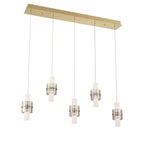 Eurofase 45595-011 Gold Rola, Chandelier, 5-light, 42'', Gold, White Glass Image 2