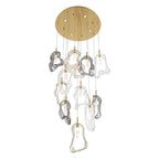 Eurofase 49237-016 Gold Norah, Chandelier, 12-light, 24'', Gold, Mixed Glass Image 7