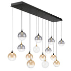 Eurofase Iissa, Chandelier, 14-light, 72'', Gold-black Mix, Mixed Glass