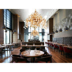 Eurofase 29060-016 Gold Campobasso, Chandelier, 11-light, 33'', Gold, Mixed Glass Image 2