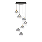 Eurofase 48930-024 Gold Black Mix Iissa, Chandelier, 7-light, 21'', Gold-black Mix, Smoked Glass Image 3