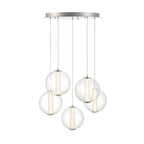 Eurofase Atomo, Chandelier, 5-light, 26'', Chrome, Clear Glass