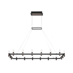 Eurofase Altamont, Chandelier, 18-light, 52'', Satin Nickel-black Mix, White Acrylic