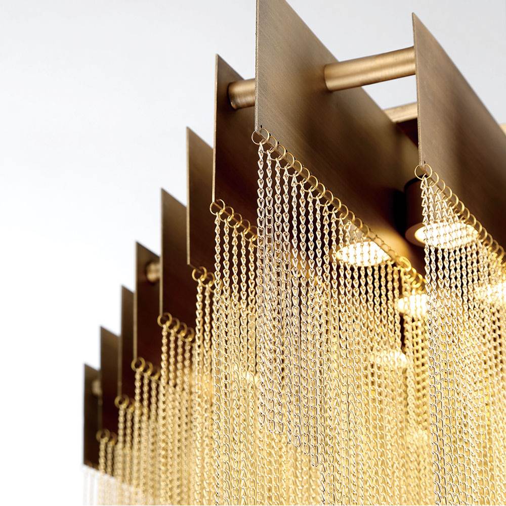 Eurofase 37096-014 Matte Gold Bloomfield, Chandelier, 22-light, 47'', Matte Gold, Gold Aluminum Image 1