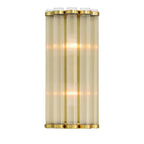 Eurofase 47241-015 Gold Glasbury, Wall Sconce, 14'', Gold, Ribbed Glass Image 3
