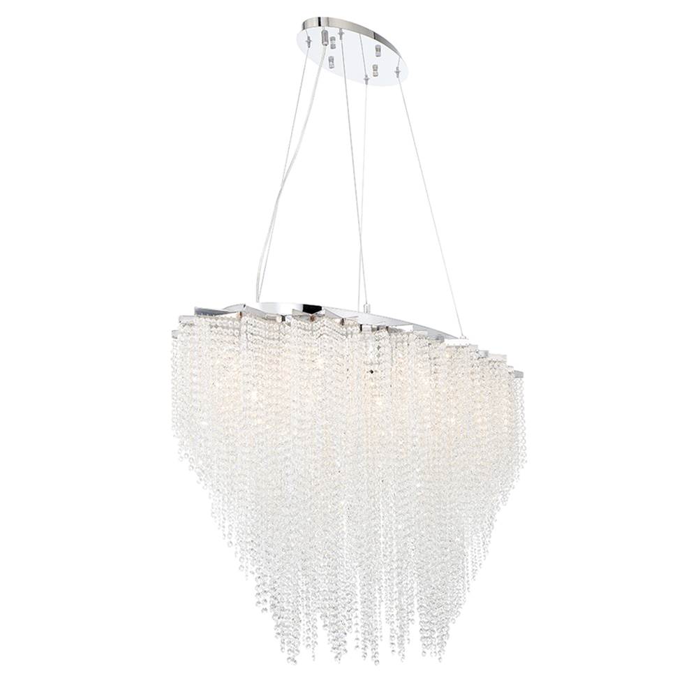 Eurofase 43884-018 Chrome Cohen, Chandelier , 18-light, 48'', Chrome Image 3