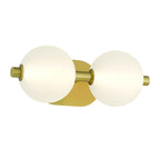Eurofase Palmas, Vanity, 2lt, 15'', Gold, White Glass