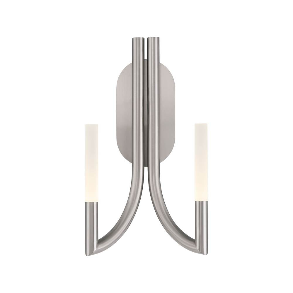 Eurofase 49009-026 Brushed Nickel Olette, Wall Sconce, 2-light, 17'', Brushed Nickel, Frosted Acrylic Image 4
