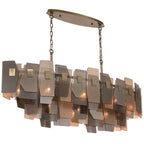 Eurofase 43874-019 Brushed Brass Cocolina, Chandelier, 11-light, 48'', Brushed Brass, Mixed Glass Image 1