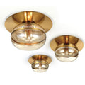 Eurofase 37088-019 Antique Brass Nottingham, Flush Mount, 3-light, 20'', Antique Brass, Amber Glass Image 1