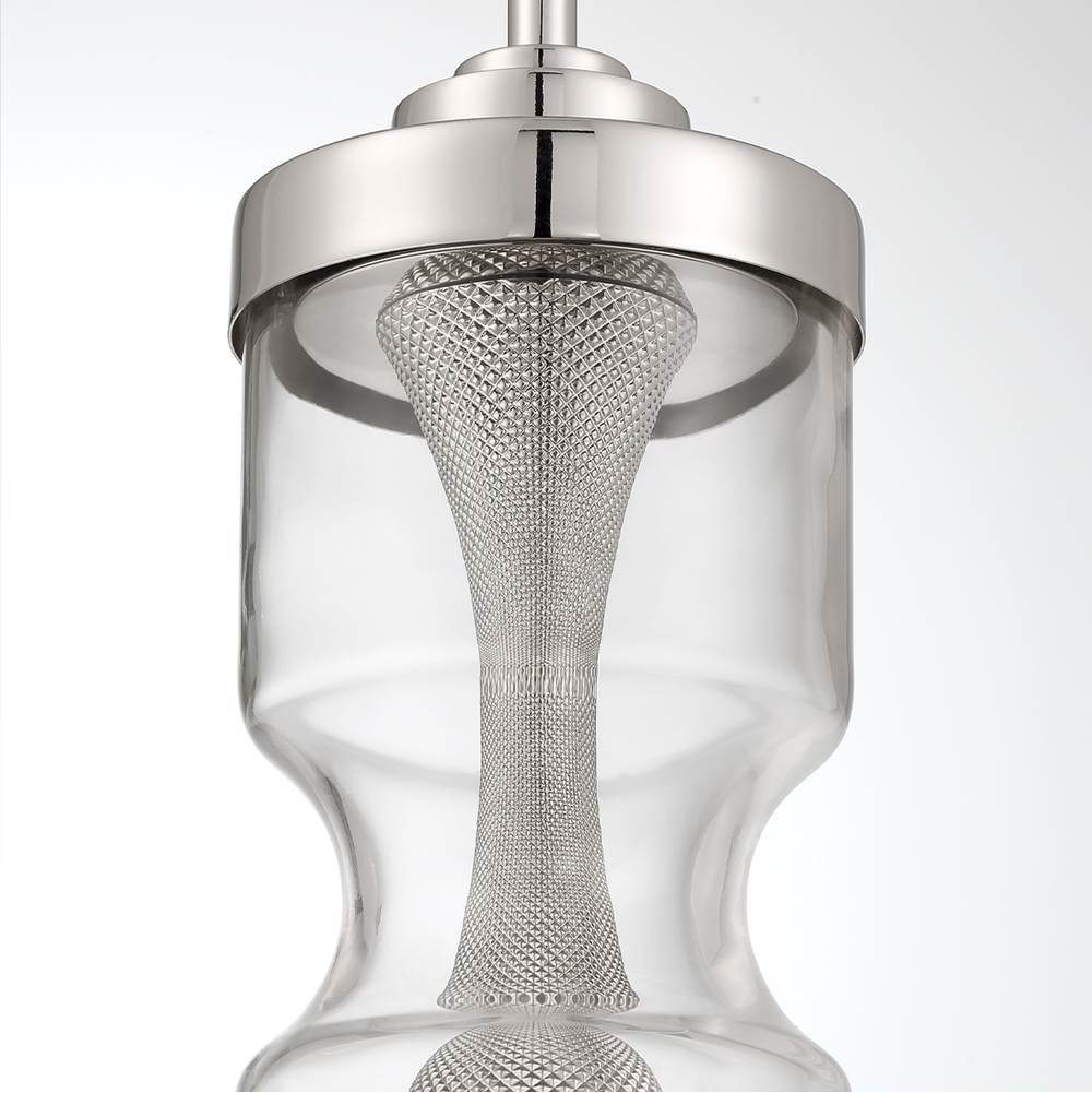 Eurofase 46430-021 Satin Nickel Mistero, Pendant, 21'', Satin Nickel, Clear Glass Image 2