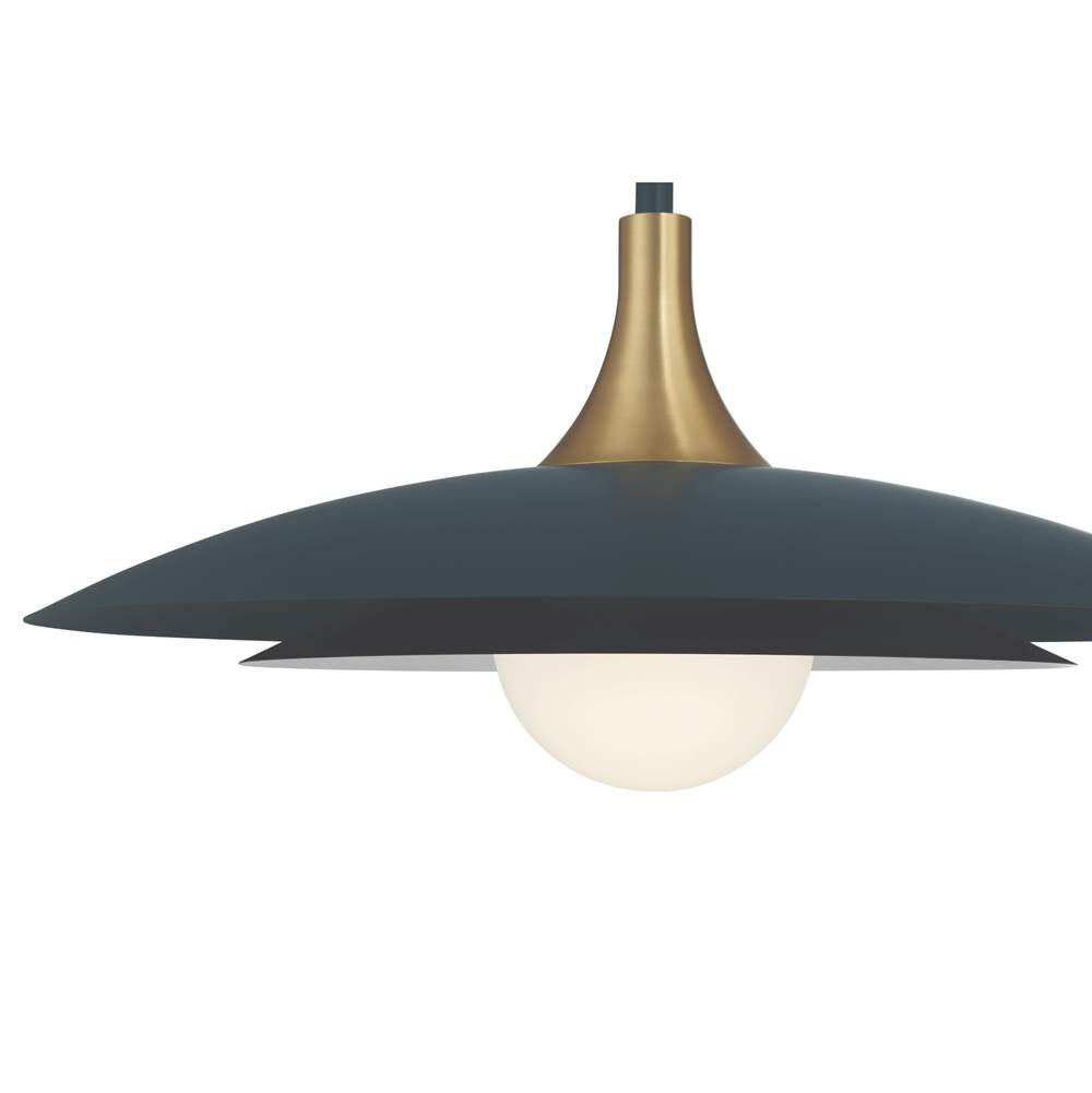 Eurofase 46785-022 Matte Blue Welsh, Pendant, 30'', Matte Blue, White Glass Image 1