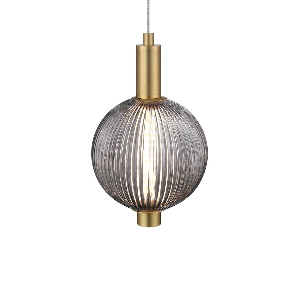 Eurofase 47189-010 Gold Palmas, Pendant, 10'', Gold, Smoked Glass Image 4