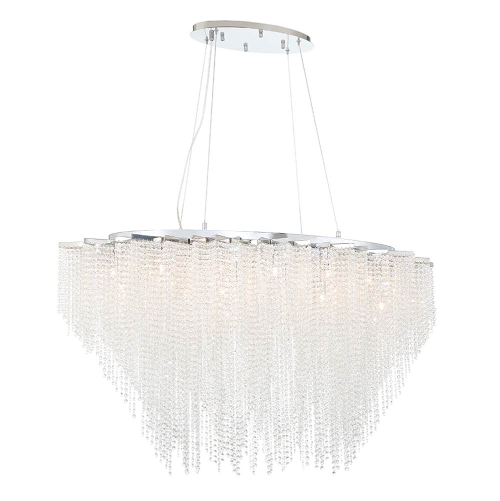 Eurofase 43884-018 Chrome Cohen, Chandelier , 18-light, 48'', Chrome Image 2