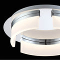 Eurofase 31798-013 Chrome Bria, Flush Mount, 11'', Chrome, White Acrylic Image 1