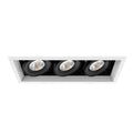 Eurofase  Multiple 15w 3 Lights Trim 40 Degree Gimbal 3000k White/black