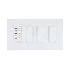Eurofase Controls Eurofase Efswtd3 Three Dimmers And One Timer With White Screwless Plate And Box