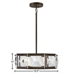 Fredrick Ramond FR30103BX Black Oxide Medium Led Convertible Semi-flush Mount Image 2