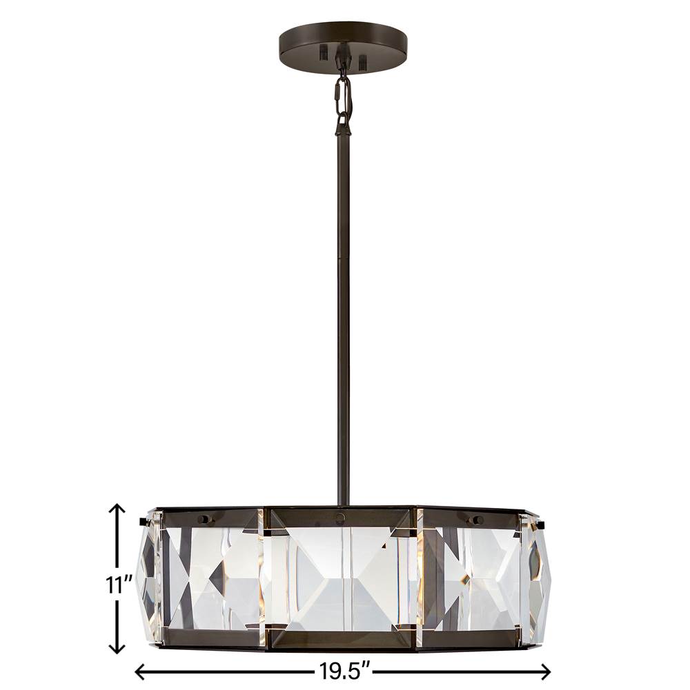 Fredrick Ramond FR30103BX Black Oxide Medium Led Convertible Semi-flush Mount Image 2