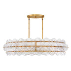 Fredrick Ramond FR30124DA Distressed Brass Large Drum Chandelier Image 1