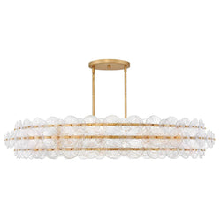 Fredrick Ramond FR30125DA Distressed Brass Extra Large Drum Chandelier Image 1
