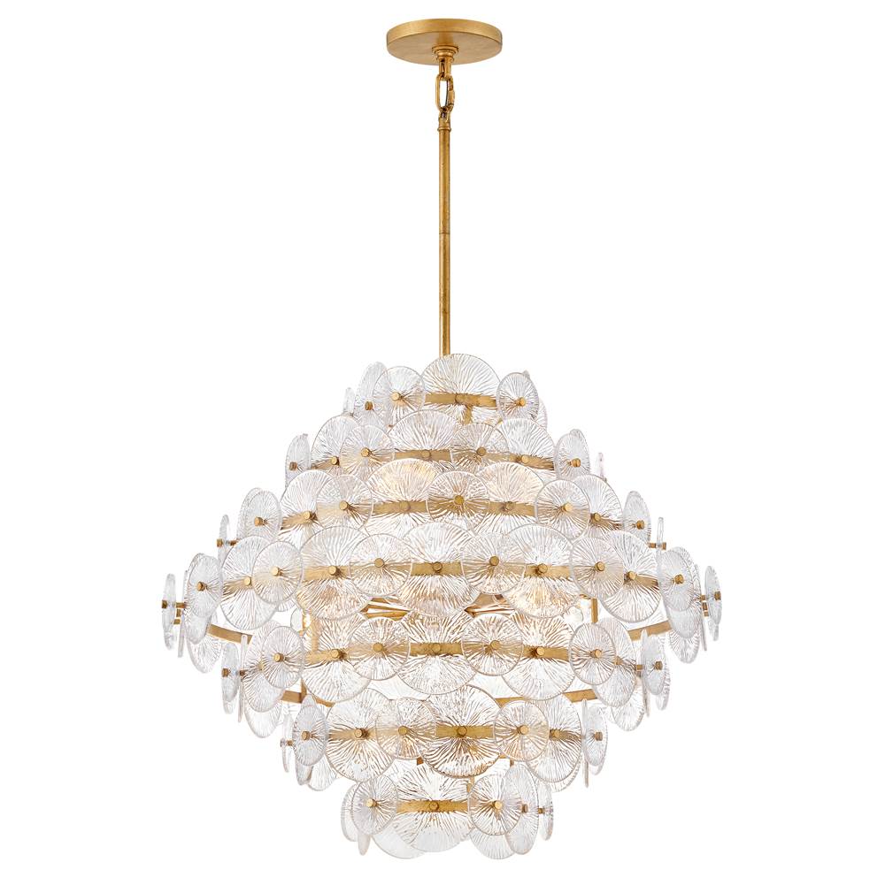 Fredrick Ramond FR30128DA Distressed Brass Medium Single Tier Pendant Image 5