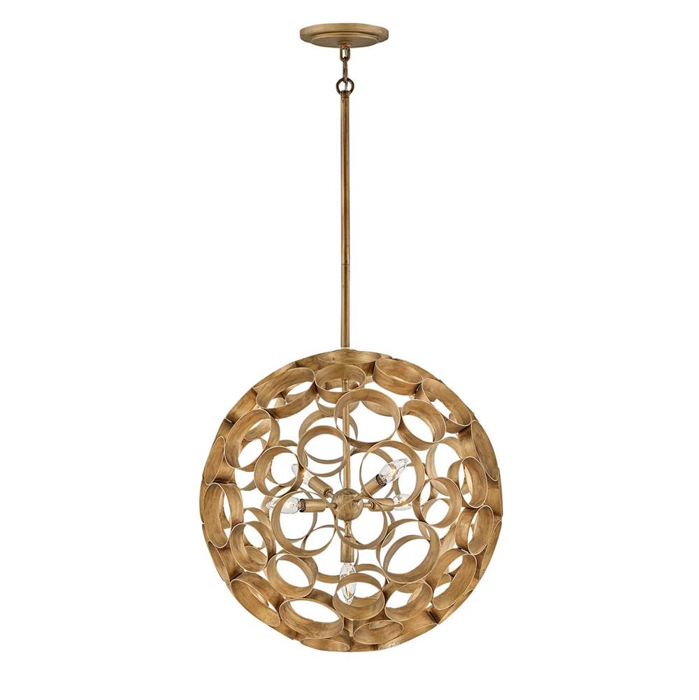 Fredrick Ramond Centric Chandelier Centric Medium Orb In Burnished Gold