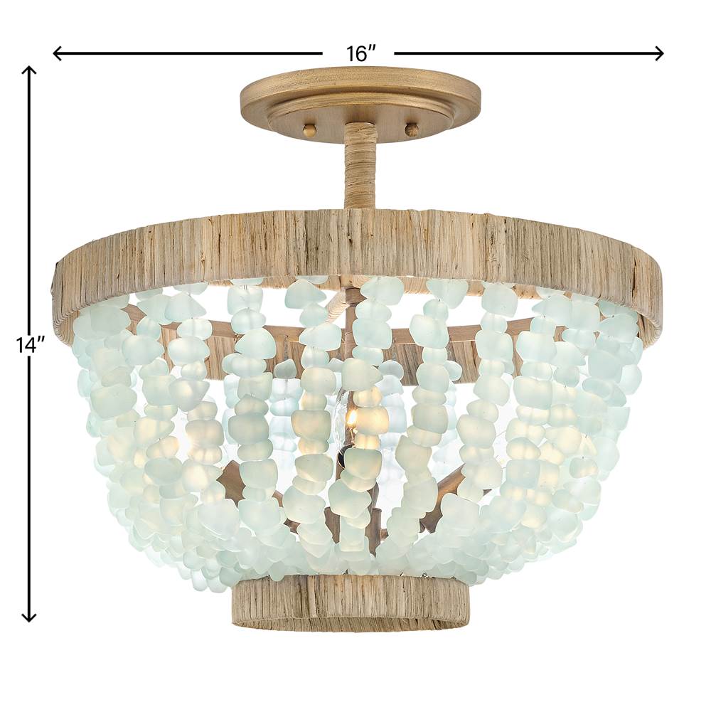 Fredrick Ramond FR30203BNG-BG Burnished Gold Medium Semi-flush Mount Image 3