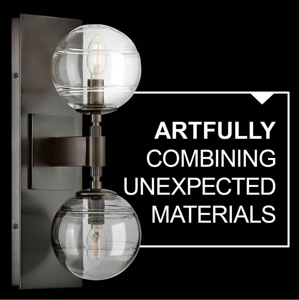 Fredrick Ramond FR30502BX Black Oxide Medium Two Light Sconce Image 2