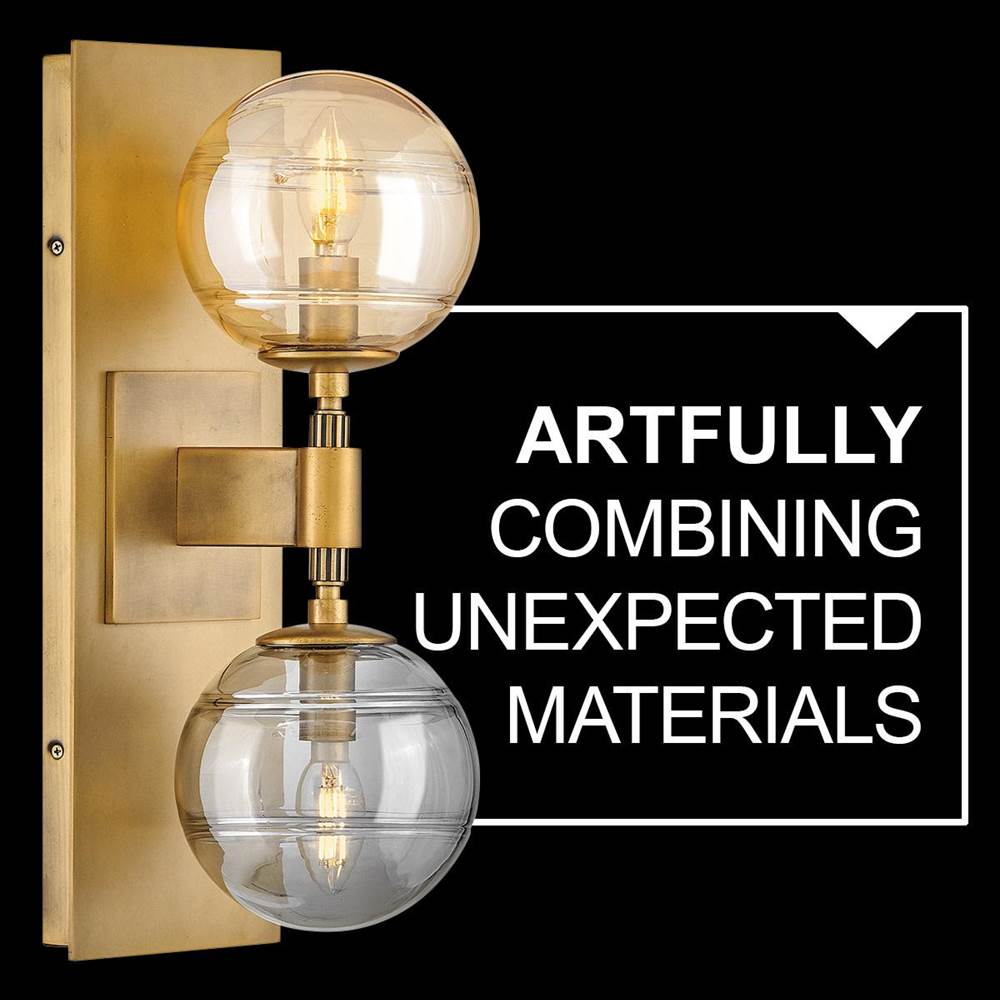 Fredrick Ramond FR30502HBR Heritage Brass Medium Two Light Sconce Image 2