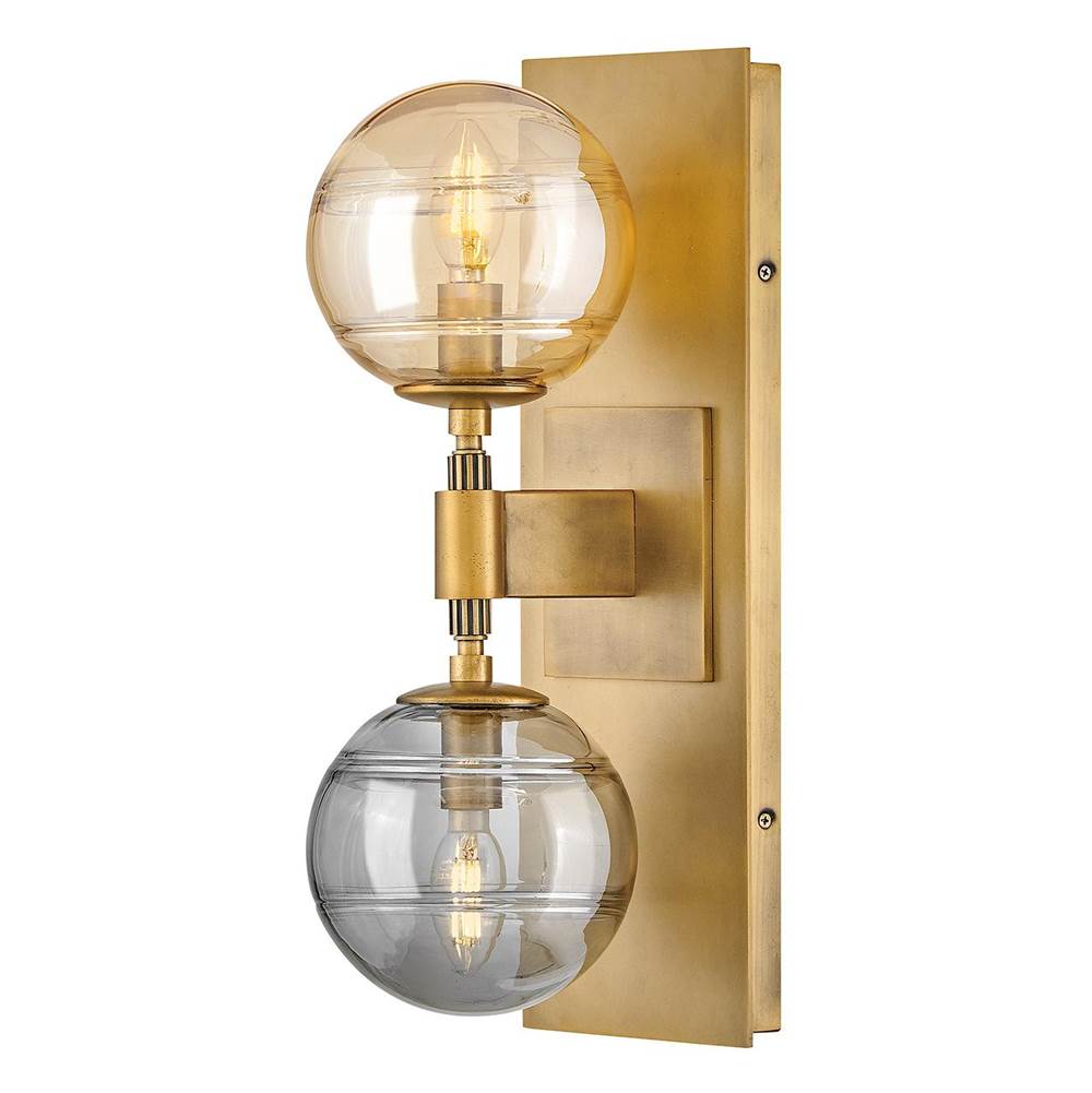 Fredrick Ramond FR30502HBR Heritage Brass Medium Two Light Sconce Image 1