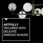 Fredrick Ramond FR30506BX Black Oxide Large Adjustable Single Tier Chandelier Image 2