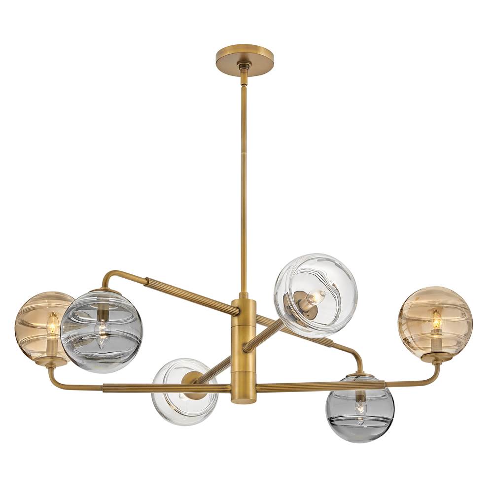 Fredrick Ramond FR30506HBR Heritage Brass Medium Single Tier Pendant Image 7