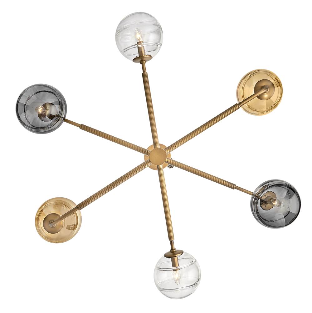 Fredrick Ramond FR30506HBR Heritage Brass Medium Single Tier Pendant Image 5