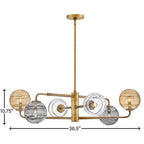 Fredrick Ramond FR30506HBR Heritage Brass Medium Single Tier Pendant Image 2