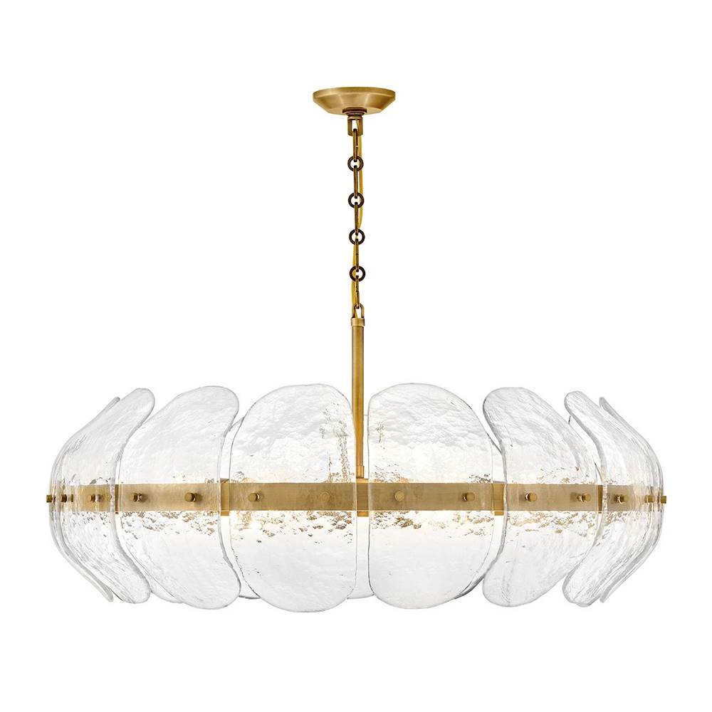 Fredrick Ramond FR30514HB Heritage Brass Large Convertible Drum Chandelier Image 1