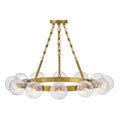 Fredrick Ramond FR30524LCB Lacquered Brass Medium Single Tier Chandelier Image 1