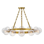Fredrick Ramond FR30524LCB Lacquered Brass Medium Single Tier Chandelier Image 1