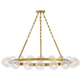 Fredrick Ramond FR30525LCB Lacquered Brass Large Single Tier Chandelier Image 1