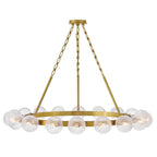 Fredrick Ramond FR30525LCB Lacquered Brass Large Single Tier Chandelier Image 1
