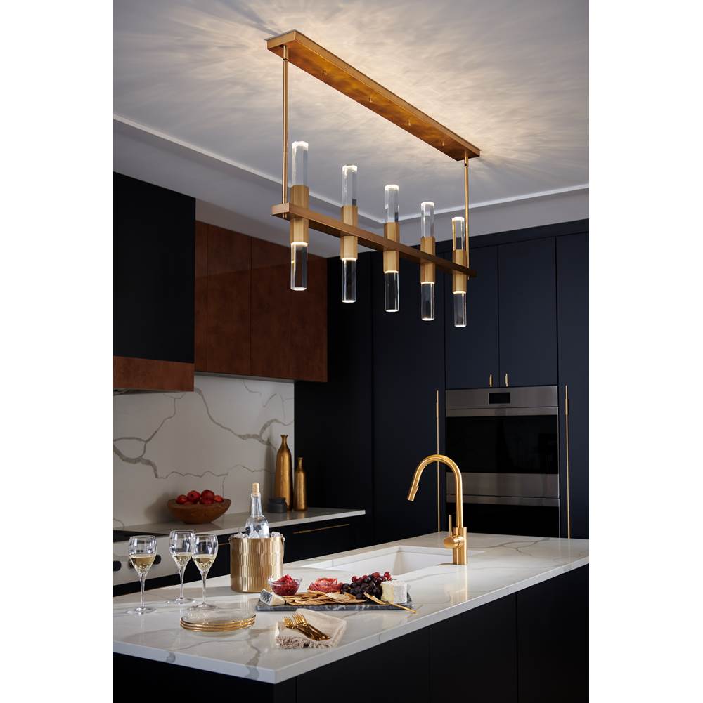 Fredrick Ramond FR30608HBR Heritage Brass Ten Light Led Linear Image 3