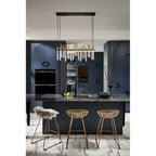 Fredrick Ramond Echo Chandelier Echo Large Led Linear In Black