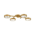 Fredrick Ramond FR31013LCB Lacquered Brass Large Flush Mount Image 1