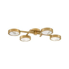 Fredrick Ramond FR31013LCB Lacquered Brass Large Flush Mount Image 1