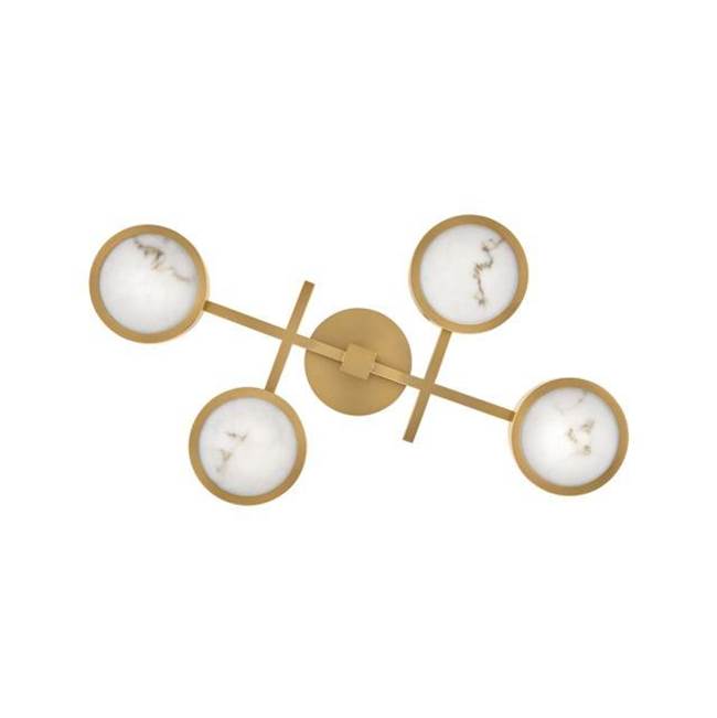 Fredrick Ramond FR31013LCB Lacquered Brass Large Flush Mount Image 6