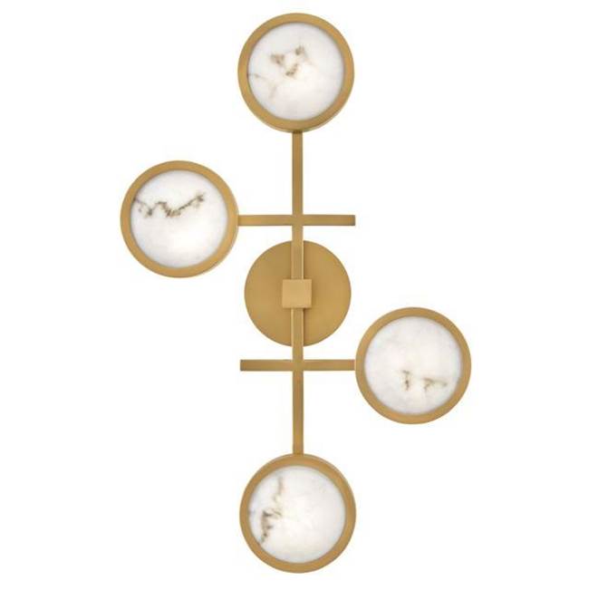 Fredrick Ramond FR31013LCB Lacquered Brass Large Flush Mount Image 5