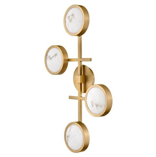 Fredrick Ramond FR31013LCB Lacquered Brass Large Flush Mount Image 4