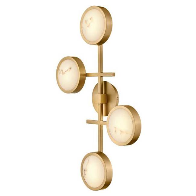 Fredrick Ramond FR31013LCB Lacquered Brass Large Flush Mount Image 3